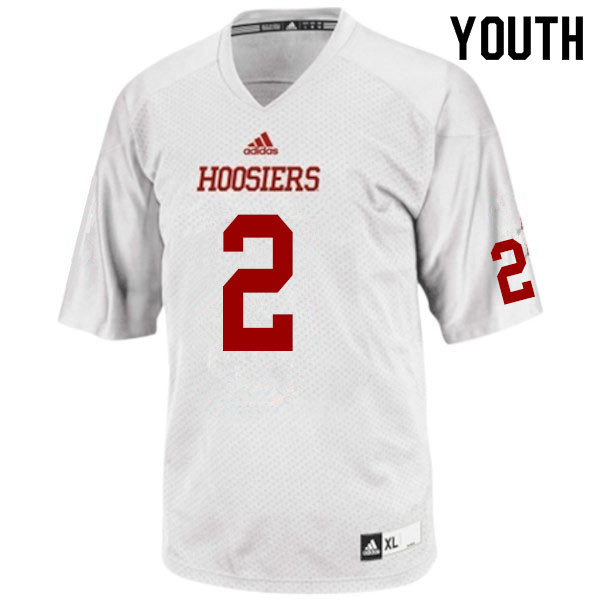 Youth #2 Jacolby Hewitt Indiana Hoosiers College Football Jerseys Sale-White